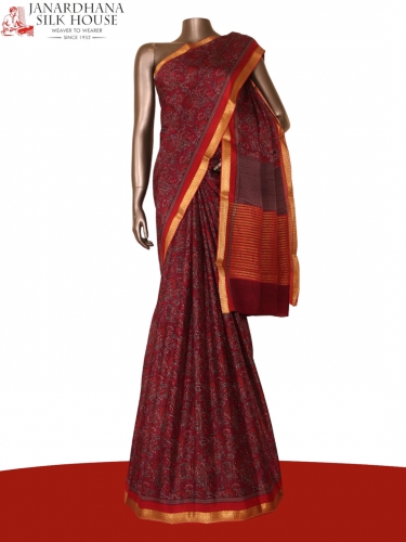 Exclusive Floral Pure Crepe Silk Saree